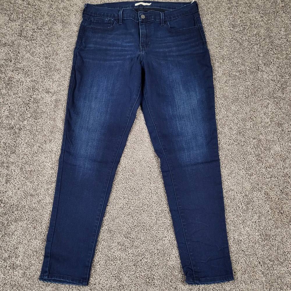 Levi 710 Super Skinny Jeans Womens 32 Dark Blue Excellent Performance Stretch